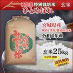 宮城県産 令和6年産 減農薬特別栽培米 ひとめぼれ 玄米 25kg
