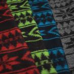 イタリー ウールアクリルポリエステル 天竺圧縮ニット 模様編みビッグノルディック柄ボーダー 全4色 B[オーダーカット生地 10cm単位]