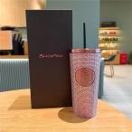 ショッピングストロー スターバックス blackpink タンブラー ステンレスカップ コップ ストロー スタバ 保温 保冷 おしゃれ 海外 新品 大容量 500ml