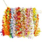 ショッピングハワイ ハワイ花輪 花輪 ハワイアンレイ 50本入り 祝い 精巧なデザイン パーティーや結婚式や宴会などに適用 フラワーレイ ハワイレイ 花ネックレス カラフル