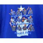 デッドストック サッカー フランス代表 Tシャツ EQUIPE DE ERANCE 2002 フォト ブルー サイズフリー [B6]