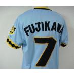  Professional Baseball NPB sharp промышленность Hanshin Tigers HANSHIN Tigers форма #7 глициния река ..1975-78 переиздание вышивка размер S [C6]