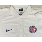  не использовался Nike NIKE все Япония для софтбола бейсбол полосный .JAPAN RUBBER BASE BALL ASSOCIATION JSBB рубашка-поло белый размер L [e1-0009]