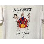 デッドストック ミズノ 2004 アテネオリンピック Tシャツ 陸上(末續慎吾 室伏広治 室伏由佳 谷川聡 内藤真人) サイズM [E2]