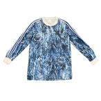 80's Vintage Adidas adidas игра рубашка форма футбол голубой общий рисунок десять тысяч национальный флаг бирка размер американский M [l-0389]