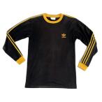 80's 90's Vintage Adidas adidas игра рубашка форма футбол чёрный / желтый черный fe-do размер L [l-0812]