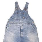 70's американский производства Oshkosh OSHKOSH B*GOSH Vintage Denim комбинезон 801-0112 повреждение краска надпись W42L32 [ta-1694]