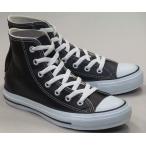 ショッピングワンスター CONVERSE LEATHER ALL STAR HI BLACK メンズ コンバース レザー オールスター ブラック チャックテイラー ハイカット スニーカー 黒 国内正規品