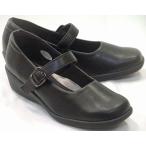  анютины глазки офис 4073 ремешок туфли-лодочки черный женский 3E свободно проект стрейч квадратное tu Wedge антибактериальный средний .3.5cm каблук сделано в Японии 