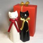 日本酒 ラッピング付き おしゃれ で キュート な デザイン の 猫ボトル ２本セット 月夜の眠り クリスマス プレゼント