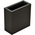ショッピングダストbox バスク ダストBOX スクエア L角 8.5L (ブラック, Lサイズ)