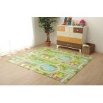 ikehiko* корпорация коврик Kids игровой коврик карта &amp; животное примерно 160×180cm двусторонний #3473899 зеленый 