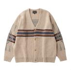 PENDLETON ペンドルトン Vネックカーディガン メンズ L アイボリー(ハーディング) 2022秋冬 ウール混 ニット 長袖