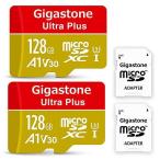 Gigastone Micro SD Card 128GB マイクロSDカード 2pack 2個セット A1 V30 UHD 4K ビデオ録画 高速4