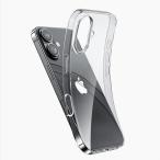 NIMASO iPhone 16 用 クリア ケース 透明 ソフト スマホケース 米軍MIL規格 衝撃吸収 TPU素材 薄型 カバー 黄ばみにくい い