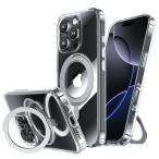 NIMASO iPhone16ProMax用 ケース 縦横両対応 360°回転スタンド いphone16 Pro Max用 ケース MagSafe対応