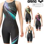 アリーナ ARENA 競泳水着 レディース WORLD AQUATICS承認 レーシングハーフスパッツ オープン オールインワン AQUA STRIPE-D 2024年春夏モデル ARN-4071W