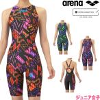  Arena ARENA.. купальный костюм Junior женщина WA одобрение модель рейсинг One-piece леггинсы открытый задний половина нога все в одном AQUA RACING AQUA STRIPE-D