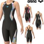 アリーナ ARENA フィットネス水着 レディース フィットネスワンピーススパッツ カバーバック ハーフレッグ ぴったりパッド オールインワン AQUA EXA パッド付