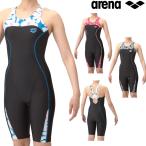 アリーナ ARENA フィットネス水着 レディース スパッツ オープンバック ハーフレッグ オールインワン パッド付き AQUA EXA 2025年春夏モデル