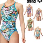 アリーナ ARENA 競泳水着 練習用水着 レディース トレーニングワンピース オープンバック タフスーツ アリーナ君 競泳練習水着 2025年春夏モデル AS5SWM14L