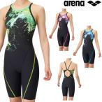 アリーナ ARENA 競泳水着 練習用水着 レディース トレーニングスパッツ ハーフレッグ オールインワン タフスーツ 競泳練習水着 2025年春夏モデル AS5SWM24L