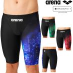 アリーナ ARENA 競泳水着 メンズ WA承認 レーシングスパッツ ハーフレッグ AQUA RACING ECO AQUA STRIPE Urban Cities 2026年秋冬モデル AS6FRC72M