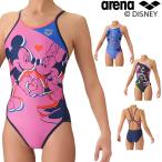アリーナ ARENA 競泳水着 練習用水着 レディース トレーニングワンピース オープン タフスーツ タフスキンT2E ディズニー “ ミッキー”“ ミニー” AS6FWM50L