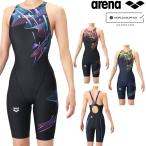 アリーナ ARENA 競泳水着 レディース WA承認 AQUA RACING ECO AQUA STRIPE-D レーシングワンピーススパッツ オープンバック ハーフレッグ AS6SRC83L
