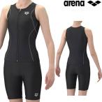 アリーナ ARENA フィットネス水着 レディース すらっとセパ ダブルエステル フィットネスセパレート カバーバック ハーフレッグ 差し込みパッド AS6SWF47L
