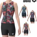 アリーナ ARENA フィットネス水着 レディース フルダル2WAY フィットネスセパレート カバーバック ミドルレッグ 差し込みパッド パッド付き AS6SWF54L