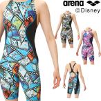 競泳水着 レディース アリーナ 練習用 ARENA タフハーフスパッツ ディズニー “ミッキーマウス” タフスーツ 競泳練習水着 2023年春夏モデル DIS-3006W