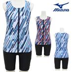  Mizuno MIZUNO специальный заказ оригинал фитнес купальный костюм женский separe-tsu раздельный застежка-молния имеется без рукавов накладка имеется N2JGDW01