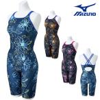 ショッピングfit ミズノ MIZUNO 競泳水着 練習用水着 レディース AYA collection エクサースーツ ハーフスーツ オールインワン U-Fit 競泳練習水着 2025年秋冬モデル N2MGC775
