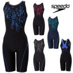 スピード SPEEDO フィットネス水着 レディース クラッシュドットルースンニースキン オールインワン パッド付き Ultra Stretch ECO 2025年春夏モデル SFW12505