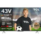 TCL P636シリーズ 43型4K対応液晶テレビ 4KBS/CSチューナー内蔵/Google TV搭載/YouTube/ ネットフリックス/ Wi-Fi内蔵/クロームキャスト機能内蔵 43P636