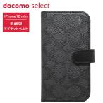 ショッピングdocomo docomo select iPhone 12 mini COACH Charcoal コーチ スマホケース チャコール