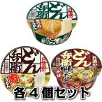 日清 どん兵衛 各4個セット 計12個 きつねうどん 肉うどん 鴨だしそば