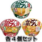 日清 どん兵衛 各4個セット 計12個 きつねうどん 天ぷらそば かき揚げ天ぷらうどん