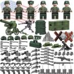 ミニフィグ 世界大戦　アメリカ軍隊 ６体セット 武器 付き レゴ 互換 LEGO ミニフィギュア ブロック おもちゃ キッズ 子ども