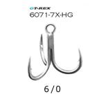 BKK フック ビーケーケー GT-REX 6071-7X-HG #6/0 4589596140384 GT・マグロ用 トレブルフック BKK HOOK ルアー フック 針 鈎 ハリ トリプルフック