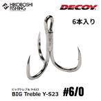 カツイチ デコイ ビッグトレブル Y-S23 #6/0 TIN (Aqua Block) 6本入 4989540310014 KATSUICHI DECOY BIG TREBLE