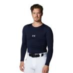 Under Armor бейсбол нижняя рубашка длинный рукав мужской UA холодный механизм armor - длинный рукав Crew рубашка 1375373-410 [ почтовая доставка возможно ]