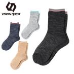 【沖縄県内（離島含）3，300円以上送料無料】ビジョンクエスト VISION QUEST  ソックス レディース 発熱クルーソックス VQ430104I56