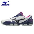 ミズノ テニスシューズ オムニ クレー メンズ レディース ウエーブインテンスクラブ 2 OC 61GB184564 mizuno オムニクレー ホワイト×ネイビー×ピンク