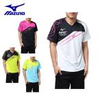 ミズノ テニスウェア バドミントンウェア Tシャツ 半袖 メンズ プラクティスシャツ 62JA8Z08 MIZUNO