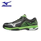 ミズノ テニスシューズ オムニ クレー メンズ レディース ウエーブエクシード2 SW OC 61GB181401 MIZUNO オムニクレー ブラック×ホワイト×ライトグリーン