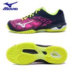 ミズノ テニスシューズ オムニ クレー メンズ レディース ウエーブエクシードEL2 OC 61GB171701 MIZUNO オムニクレー ネイビー×ホワイト×ピンク