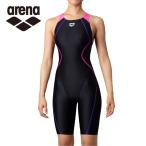 アリーナ FINA承認 競泳水着 AQUA RACING アクアレーシング ジュニア ハーフスパッツ 着やストラップ ARN-0050WJ-BKPK arena