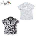 アーノルドパーマー arnold palmer ゴルフウェア ポロシャツ 半袖 レディース BK幾何学プリント半袖シャツ AP220301J08